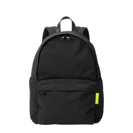 【数量限定型】NYLON BACKPACK M 002 ブラック×ライムグリーン